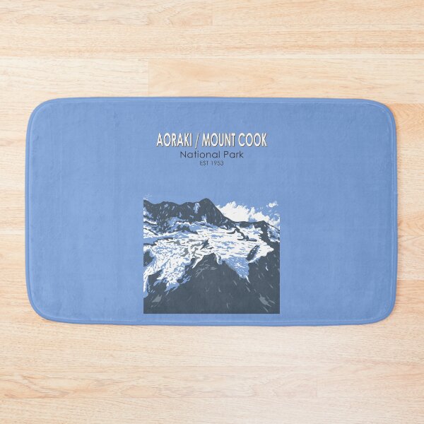 Artikelvorschau, Aoraki Mount Cook Nationalpark Reisekunst Vintage entworfen und verkauft von KrisSidDesigns.