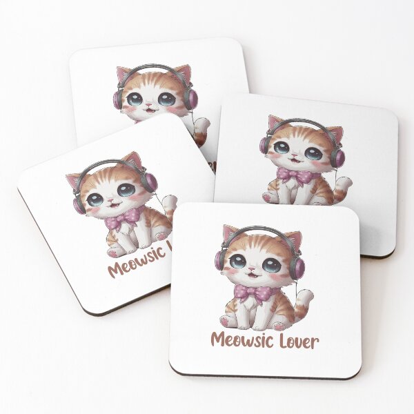 Item preview, Cute Meowsic Lover Cat designed and sold by HappyLifeCreate.