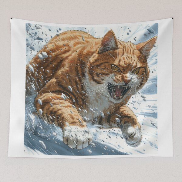 Item preview, Cat with playful paws designed and sold by wolfgangrainer.