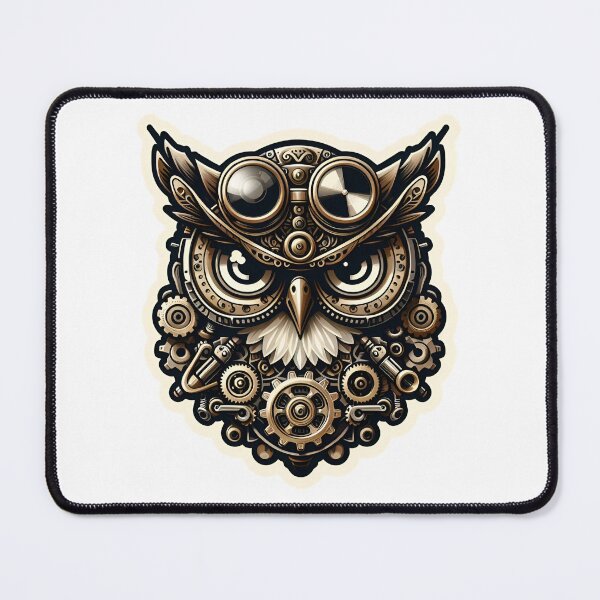 Item preview, A mechanical owl with gears in steampunk style Stickers designed and sold by Stickers Studio.