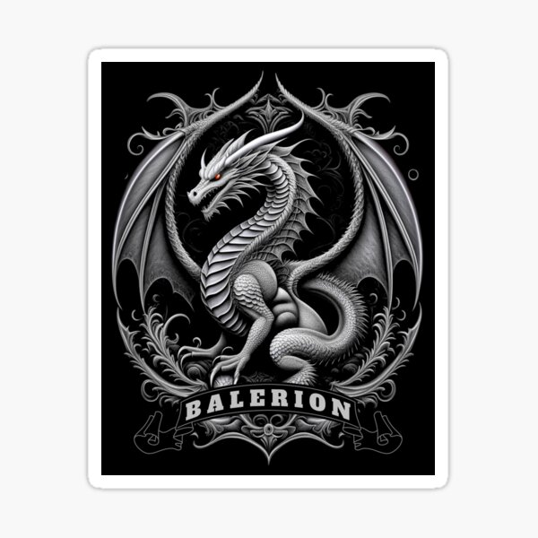 Artikel-Vorschau von Balerion Schwarzer Drache Fantasy Buchliebhaber Geschenk, designt und verkauft von InkyGenies.