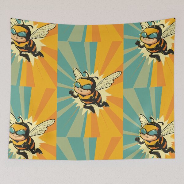 Item preview, Anthropomorphic Superhero Bee in Vibrant Colors designed and sold by Piotrek0001.
