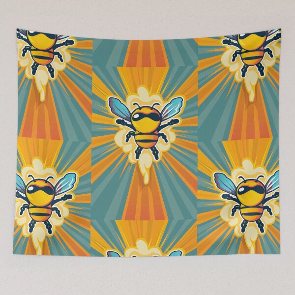 Item preview, Anthropomorphic Superhero Bee in Vibrant Colors designed and sold by Piotrek0001.