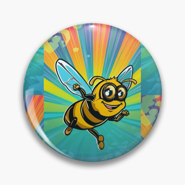 Item preview, Anthropomorphic Superhero Bee in Vibrant Colors designed and sold by Piotrek0001.