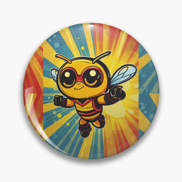 Item preview, Anthropomorphic Superhero Bee in Vibrant Colors designed and sold by Piotrek0001.