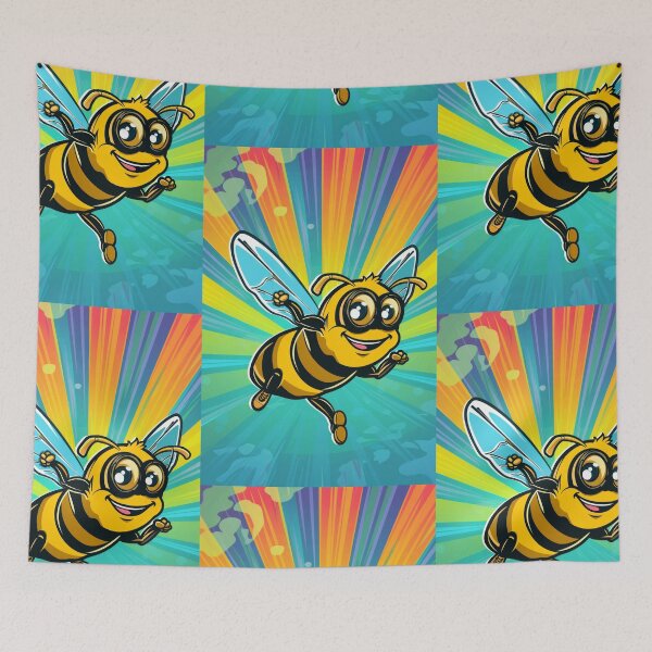 Item preview, Anthropomorphic Superhero Bee in Vibrant Colors designed and sold by Piotrek0001.
