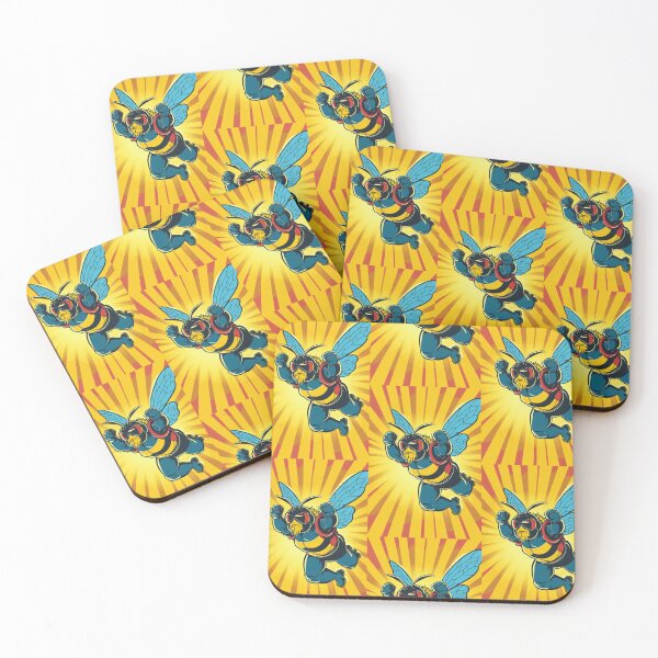 Item preview, Anthropomorphic Superhero Bee in Vibrant Colors designed and sold by Piotrek0001.