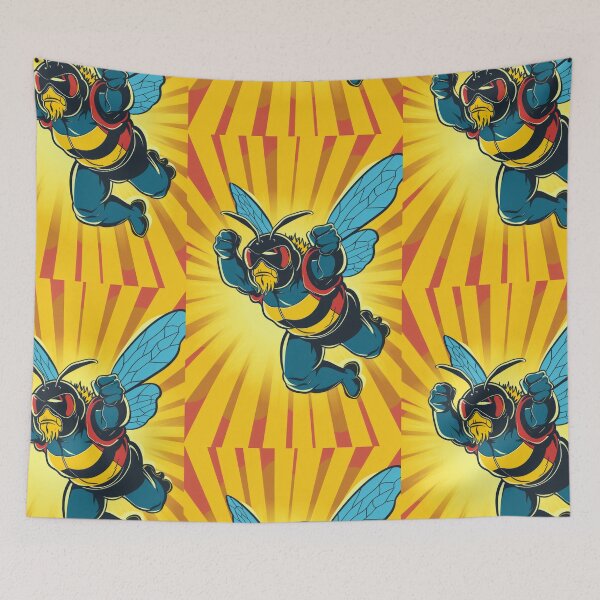 Item preview, Anthropomorphic Superhero Bee in Vibrant Colors designed and sold by Piotrek0001.