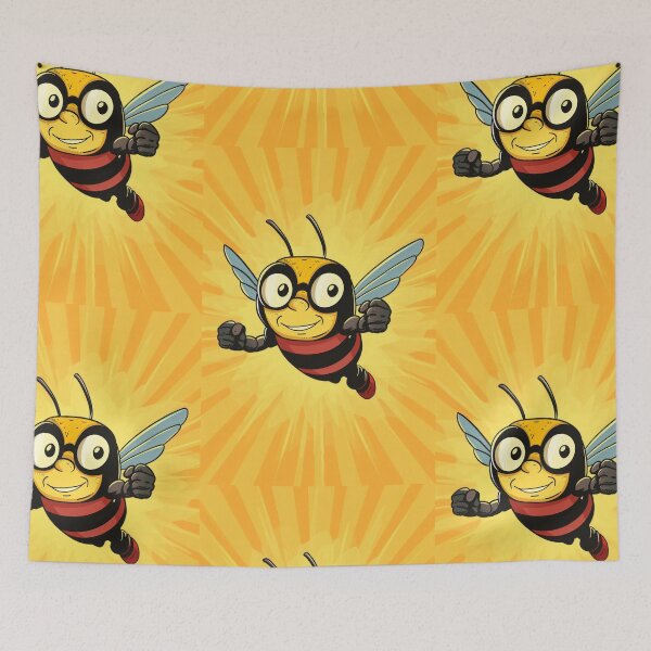 Item preview, Anthropomorphic Superhero Bee in Vibrant Colors designed and sold by Piotrek0001.