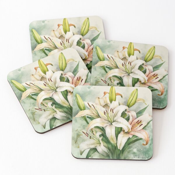 Item preview, Watercolor lilies designed and sold by TrendyGenZArt.