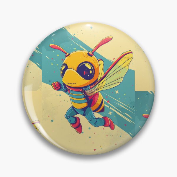 Item preview, Anthropomorphic Superhero Bee in Vibrant Colors designed and sold by Piotrek0001.