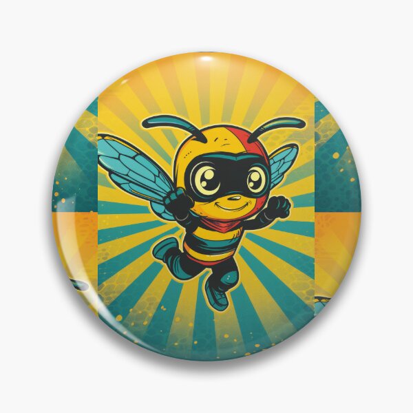 Item preview, Anthropomorphic Superhero Bee in Vibrant Colors designed and sold by Piotrek0001.