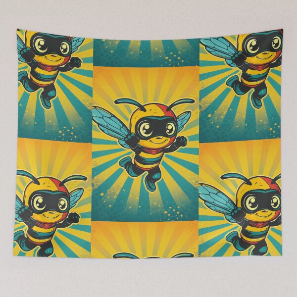 Item preview, Anthropomorphic Superhero Bee in Vibrant Colors designed and sold by Piotrek0001.
