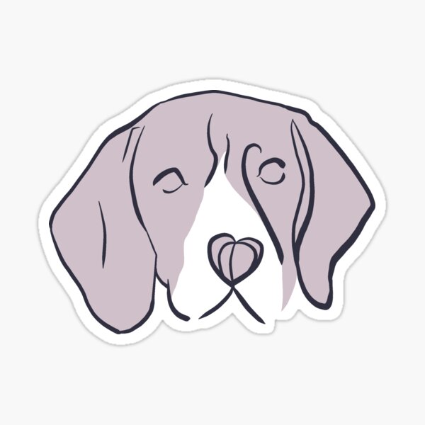 Item preview, beagle head lines - grey designed and sold by zantheory.