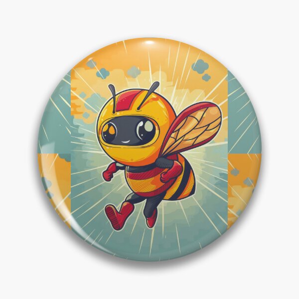 Item preview, Anthropomorphic Superhero Bee in Vibrant Colors designed and sold by Piotrek0001.