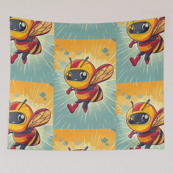 Item preview, Anthropomorphic Superhero Bee in Vibrant Colors designed and sold by Piotrek0001.