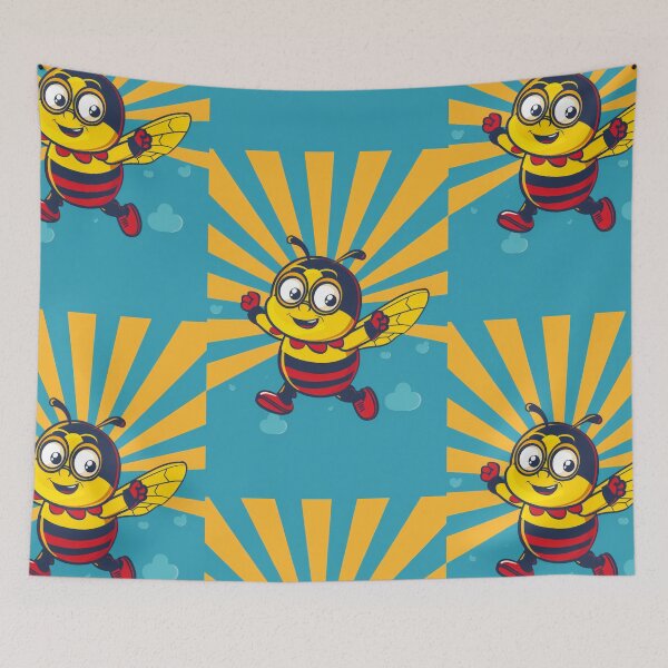 Item preview, Anthropomorphic Superhero Bee in Vibrant Colors designed and sold by Piotrek0001.
