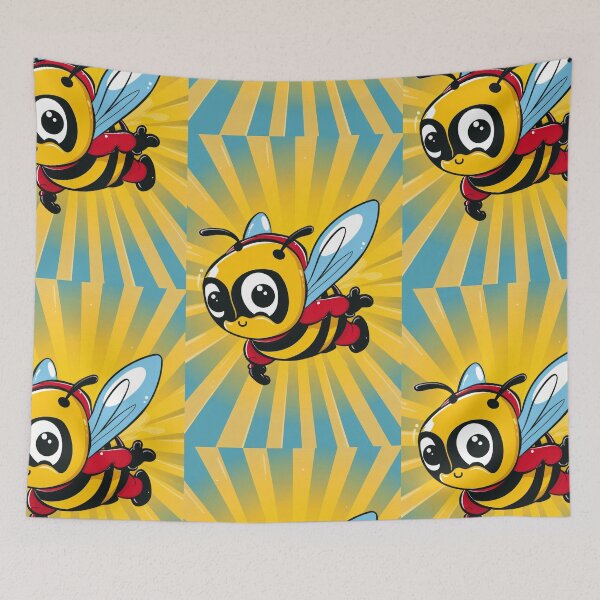 Item preview, Anthropomorphic Superhero Bee in Vibrant Colors designed and sold by Piotrek0001.