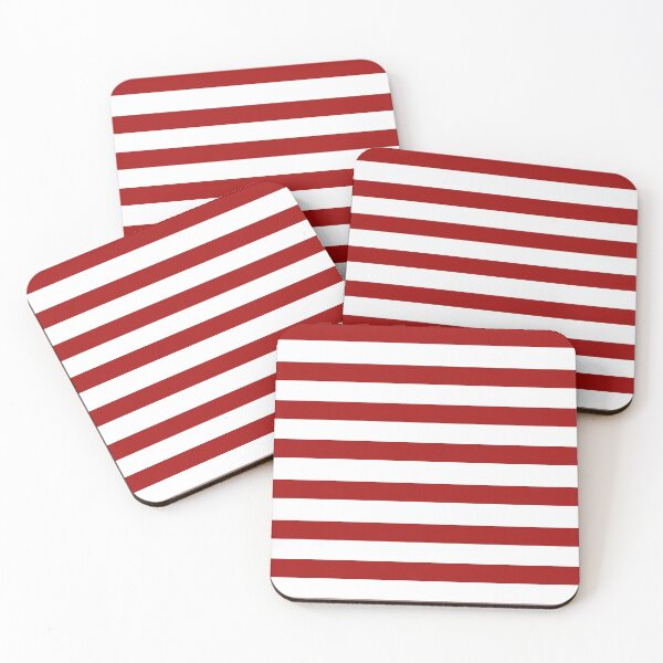 Item preview, Horizontal wide and thick stripe fashion red and white colors designed and sold by Carlos Gudino.