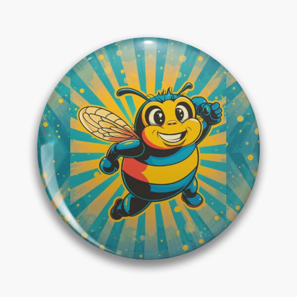 Item preview, Anthropomorphic Superhero Bee in Vibrant Colors designed and sold by Piotrek0001.