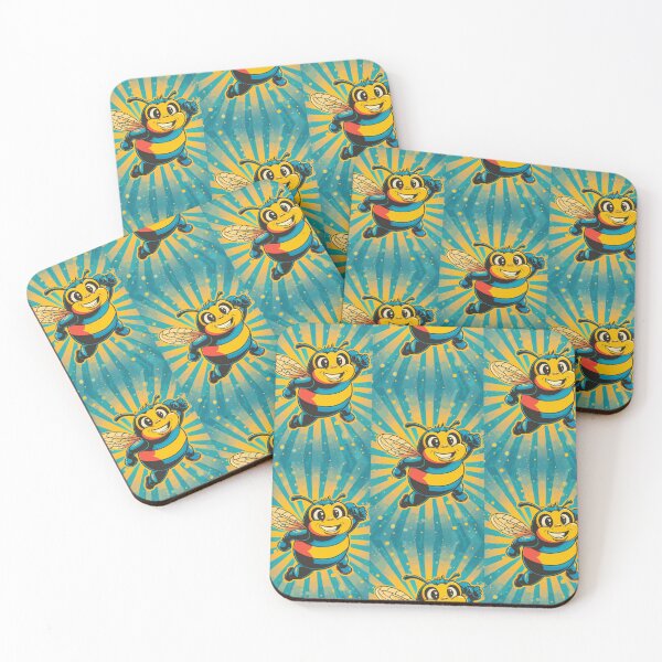 Item preview, Anthropomorphic Superhero Bee in Vibrant Colors designed and sold by Piotrek0001.
