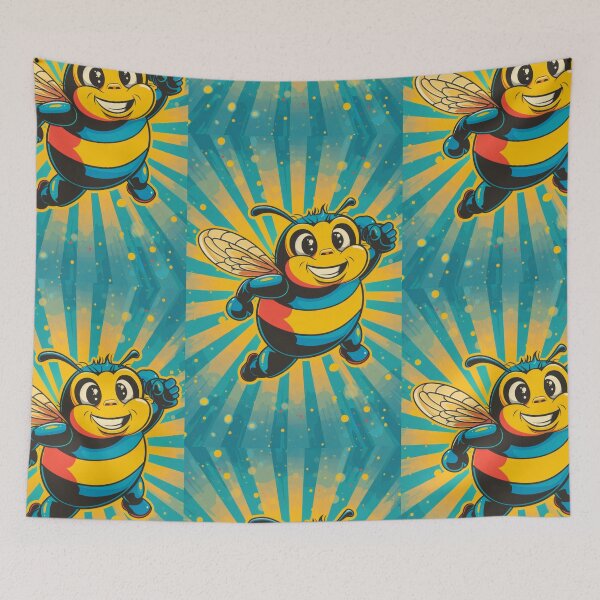 Item preview, Anthropomorphic Superhero Bee in Vibrant Colors designed and sold by Piotrek0001.
