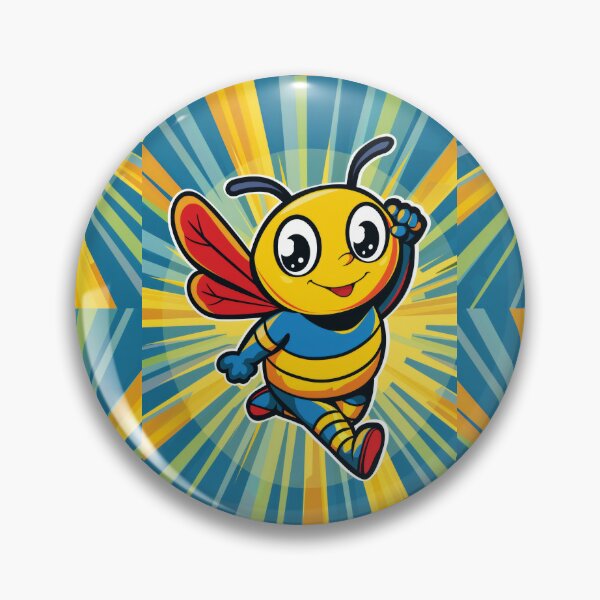 Item preview, Anthropomorphic Superhero Bee in Vibrant Colors designed and sold by Piotrek0001.