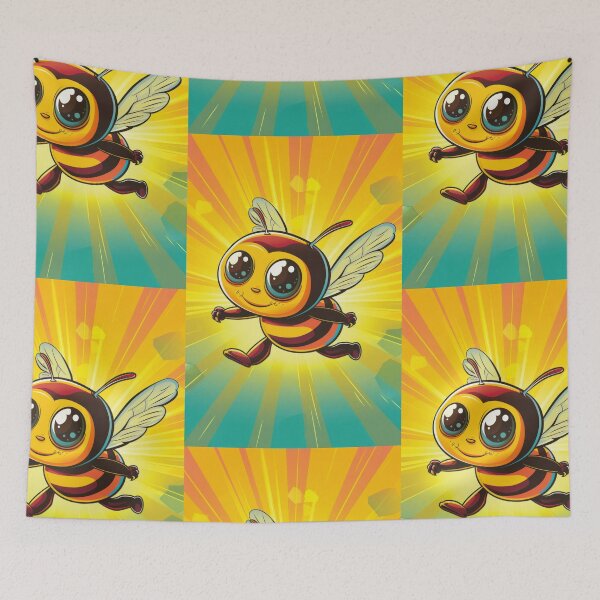 Item preview, Anthropomorphic Superhero Bee in Vibrant Colors designed and sold by Piotrek0001.