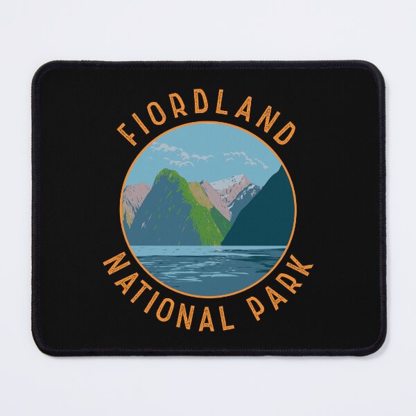 Item preview, Fiordland National Park New Zealand Retro Distressed Circle designed and sold by KrisSidDesigns.
