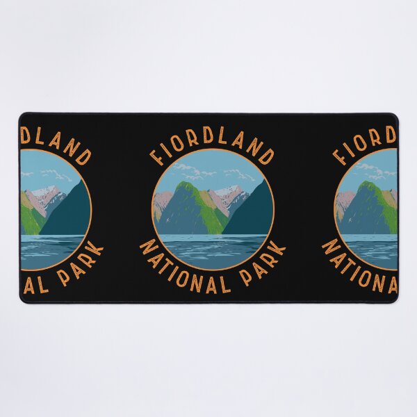 Item preview, Fiordland National Park New Zealand Retro Distressed Circle designed and sold by KrisSidDesigns.