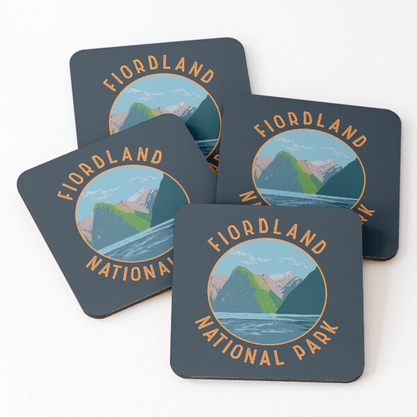 Item preview, Fiordland National Park New Zealand Retro Distressed Circle designed and sold by KrisSidDesigns.
