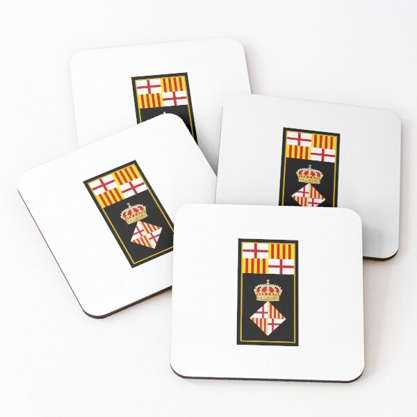 Item preview, Barcelona Flag & Coat of arms designed and sold by adamst555.