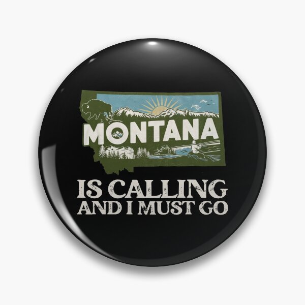 Item preview, Travel quote Montana is calling and I must go: Vintage Montana travel poster – Retro adventure and nature designed and sold by pod24.