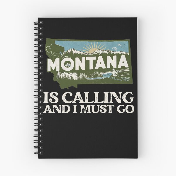 Item preview, Travel quote Montana is calling and I must go: Vintage Montana travel poster – Retro adventure and nature designed and sold by pod24.