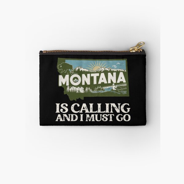 Item preview, Travel quote Montana is calling and I must go: Vintage Montana travel poster – Retro adventure and nature designed and sold by pod24.