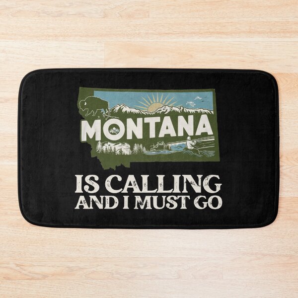 Item preview, Travel quote Montana is calling and I must go: Vintage Montana travel poster – Retro adventure and nature designed and sold by pod24.