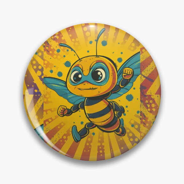 Item preview, Anthropomorphic Superhero Bee in Vibrant Colors designed and sold by Piotrek0001.