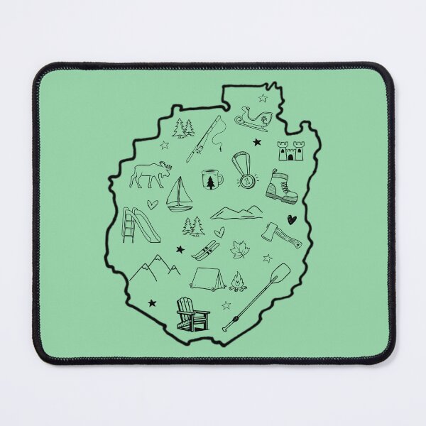 Item preview, Doodle of the Adirondack Park Map - High Peaks designed and sold by YonderAndBeyond.