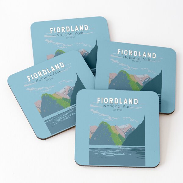 Item preview, Fiordland National Park New Zealand Travel Art Vintage designed and sold by KrisSidDesigns.