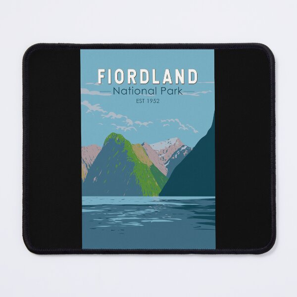 Item preview, Fiordland National Park New Zealand Travel Art Vintage designed and sold by KrisSidDesigns.