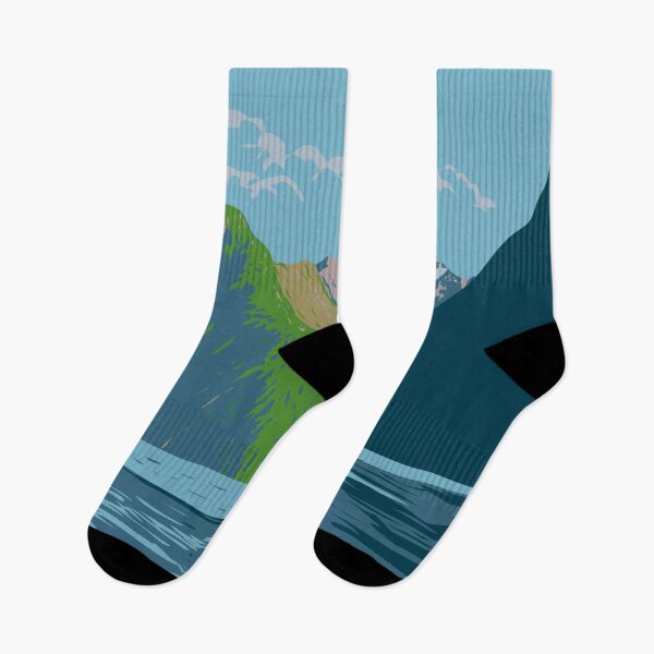 Item preview, Fiordland National Park New Zealand Travel Art Vintage designed and sold by KrisSidDesigns.