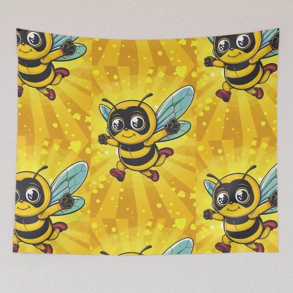 Item preview, Anthropomorphic Superhero Bee in Vibrant Colors designed and sold by Piotrek0001.