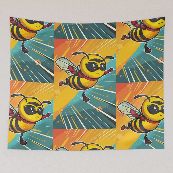 Item preview, Anthropomorphic Superhero Bee in Vibrant Colors designed and sold by Piotrek0001.