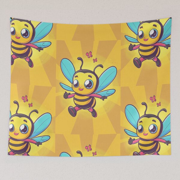 Item preview, Anthropomorphic Superhero Bee in Vibrant Colors designed and sold by Piotrek0001.