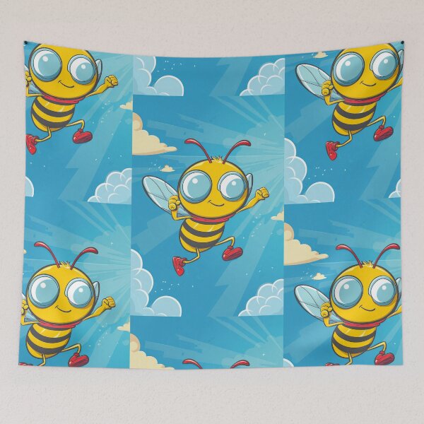Item preview, Anthropomorphic Superhero Bee in Vibrant Colors designed and sold by Piotrek0001.