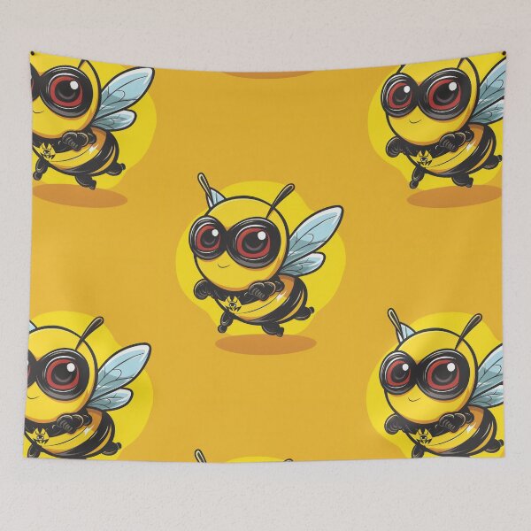 Item preview, Anthropomorphic Superhero Bee in Vibrant Colors designed and sold by Piotrek0001.