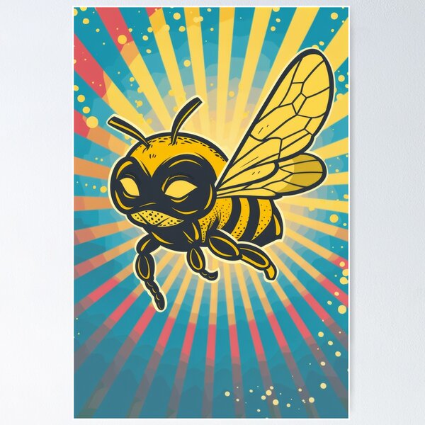 Item preview, Copy of Anthropomorphic Superhero Bee in Vibrant Colors designed and sold by Piotrek0001.