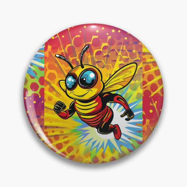 Item preview, Anthropomorphic Superhero Bee in Vibrant Colors designed and sold by Piotrek0001.