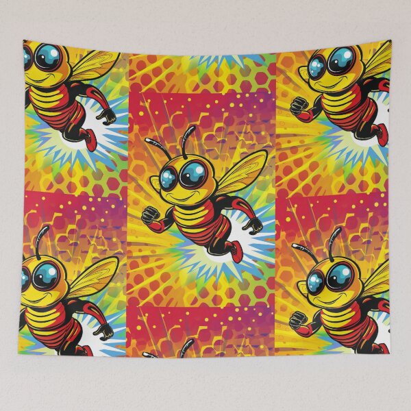 Item preview, Anthropomorphic Superhero Bee in Vibrant Colors designed and sold by Piotrek0001.