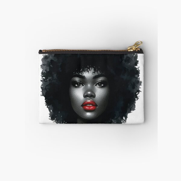Item preview, Mulher negra cabelo afro, pele negra, boca vermelha designed and sold by GirlaineSQ.